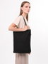 Zoozie Bags 1416 Bolso Tote de Algodón Negro 35 x 40 x 8 cm